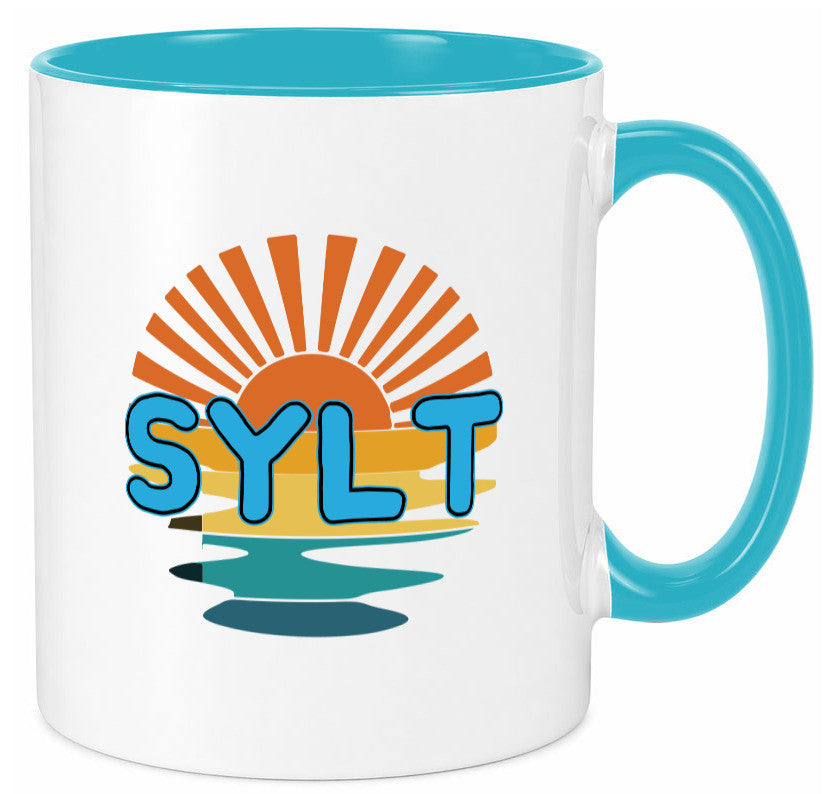 Sylt Tasse | Sonnenuntergang Sylter Möwen Motiv Geschenkidee Humor