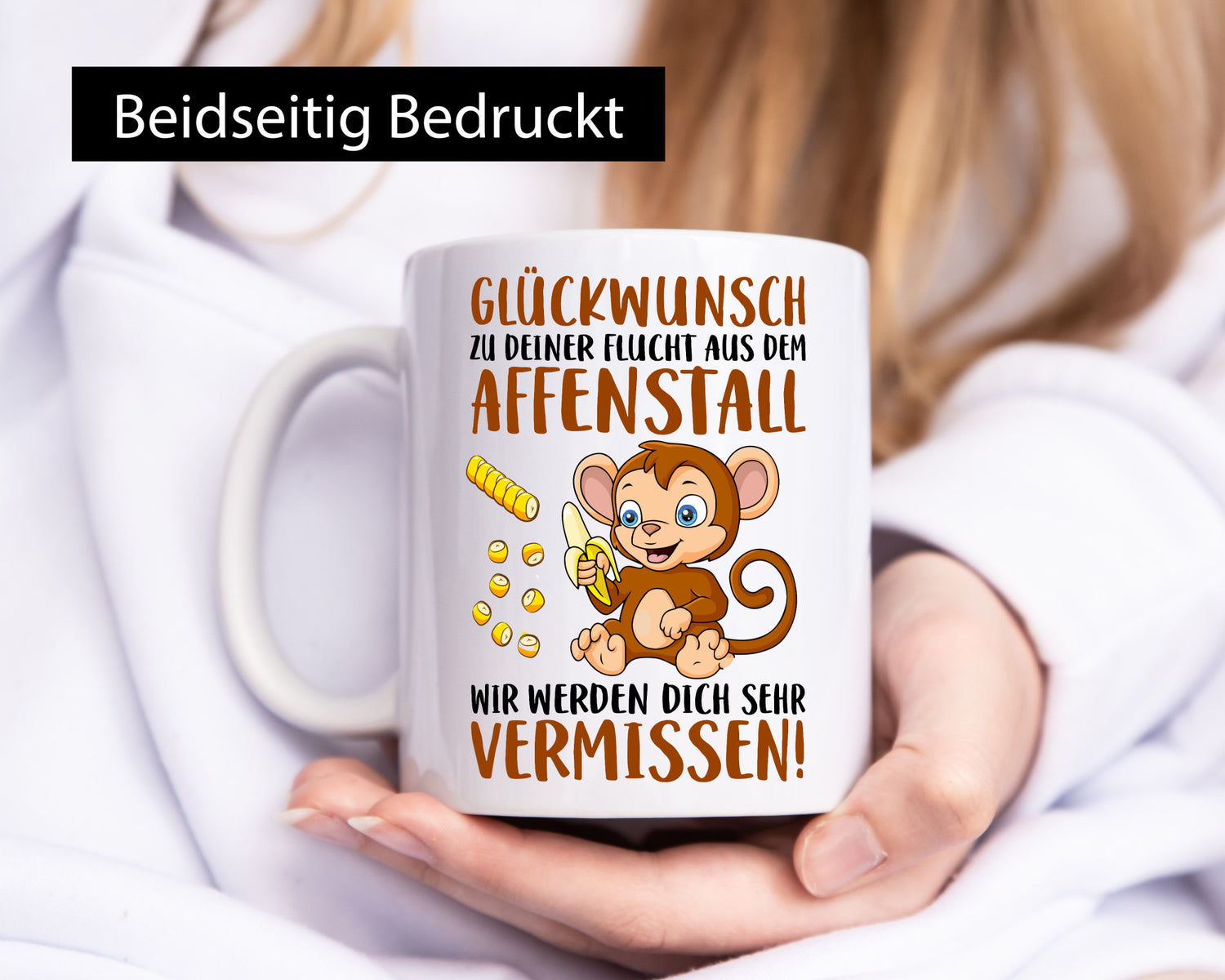 Glückwunsch zur Flucht | Affenstall Arbeitskollegen Geschenk Arbeit Kollegen