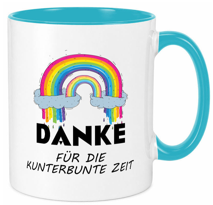 Danke für die Kunderbunte Zeit | Regenbogen lustiger Spruch Geschenk Humor