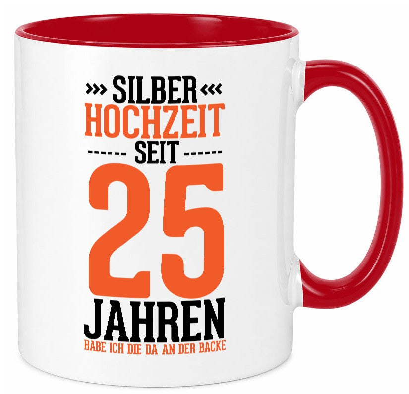 Silber Hochzeit | 25 Jahre Verheiratet Ehepaar lustig Humor Geschenkidee Tasse