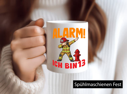 13. Geburtstag | 13 Jahre Feuerwehr Junge Humor Geschenkidee Tasse