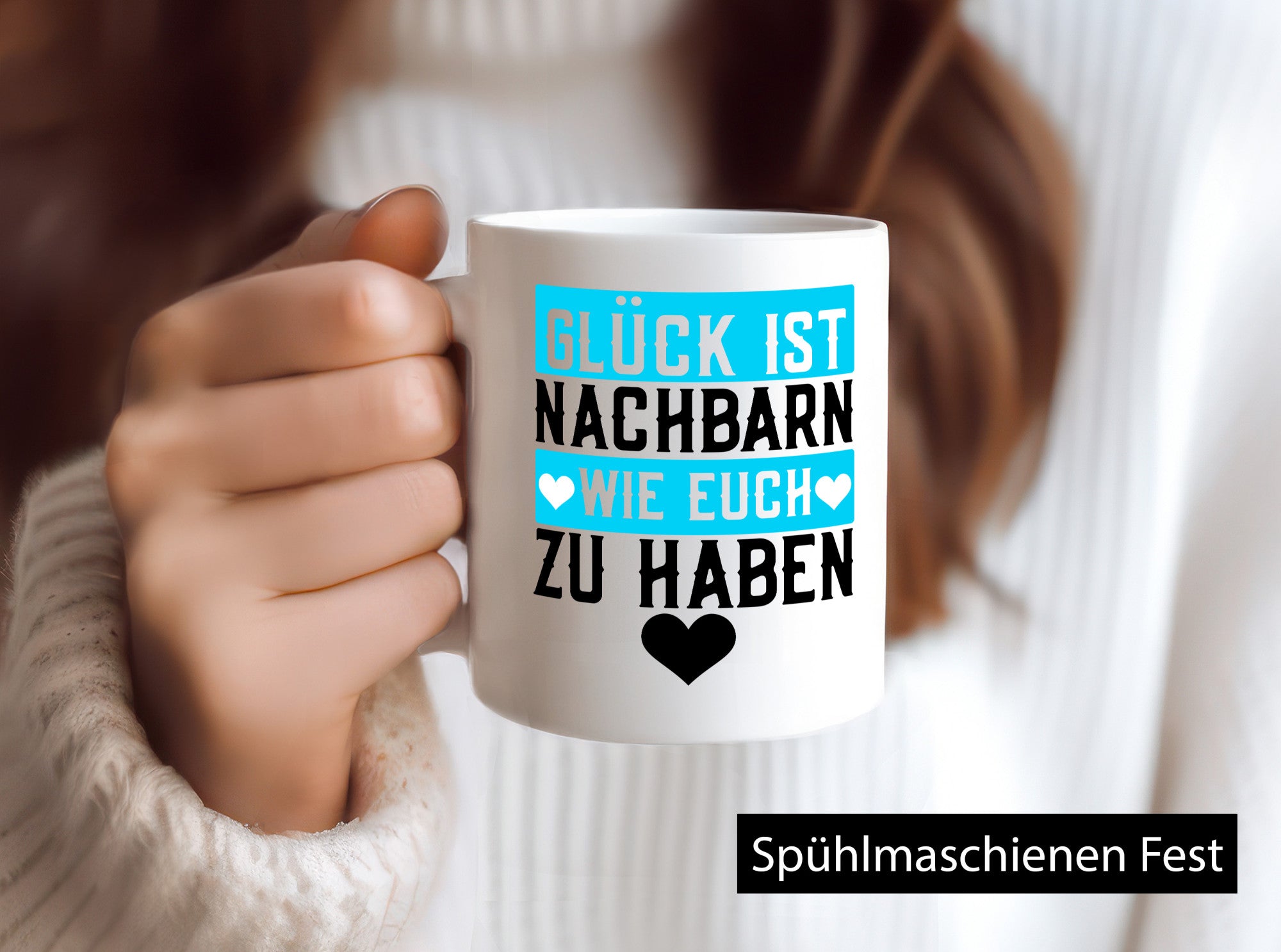 Nachbarn wie euch | Dankbarkeit Glück Nachbarschaft Geschenkidee Humor Tasse
