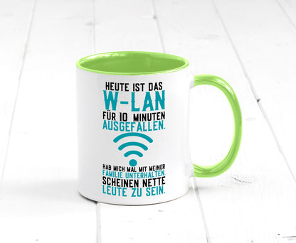 10 Minuten W-Lan Ausfall | Nerd Computer PC Gamer lustig Humor Geschenkidee Tasse