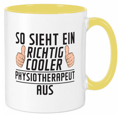 Richtig Cooler Physiotherapeut v2 Geschenk Humor Geschenkidee lustiger Spruch Tasse