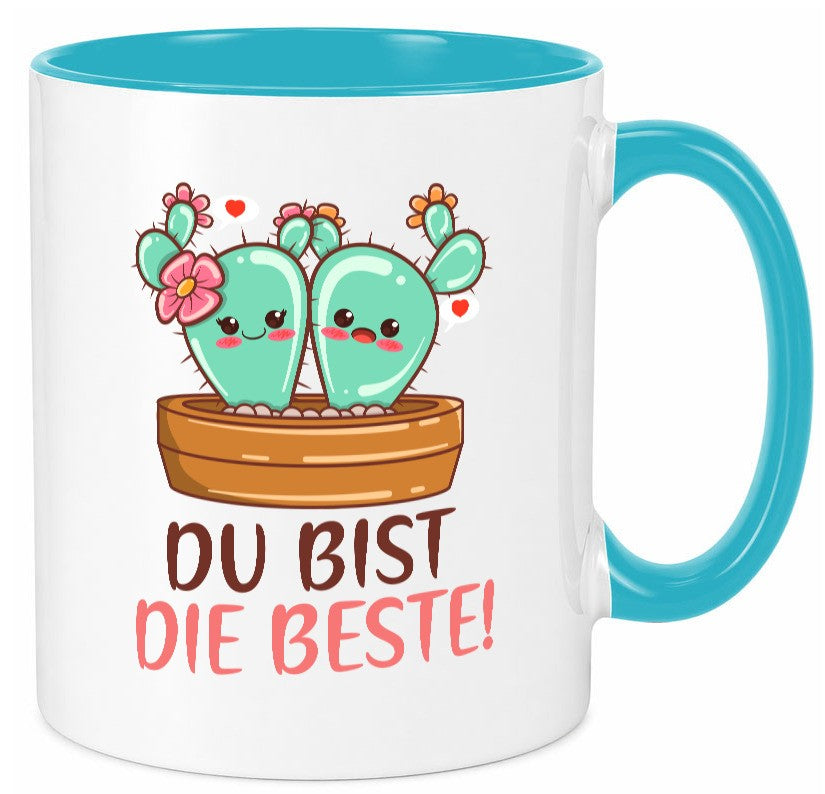 Du bist die Beste | Freundin Kaktus Best Freinds Geschenk Humor Geschenkidee Tasse