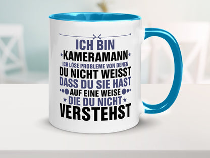 Löse Probleme: Kameramann | Kamera v2 lustiger Spruch Geschenk Humor Tasse