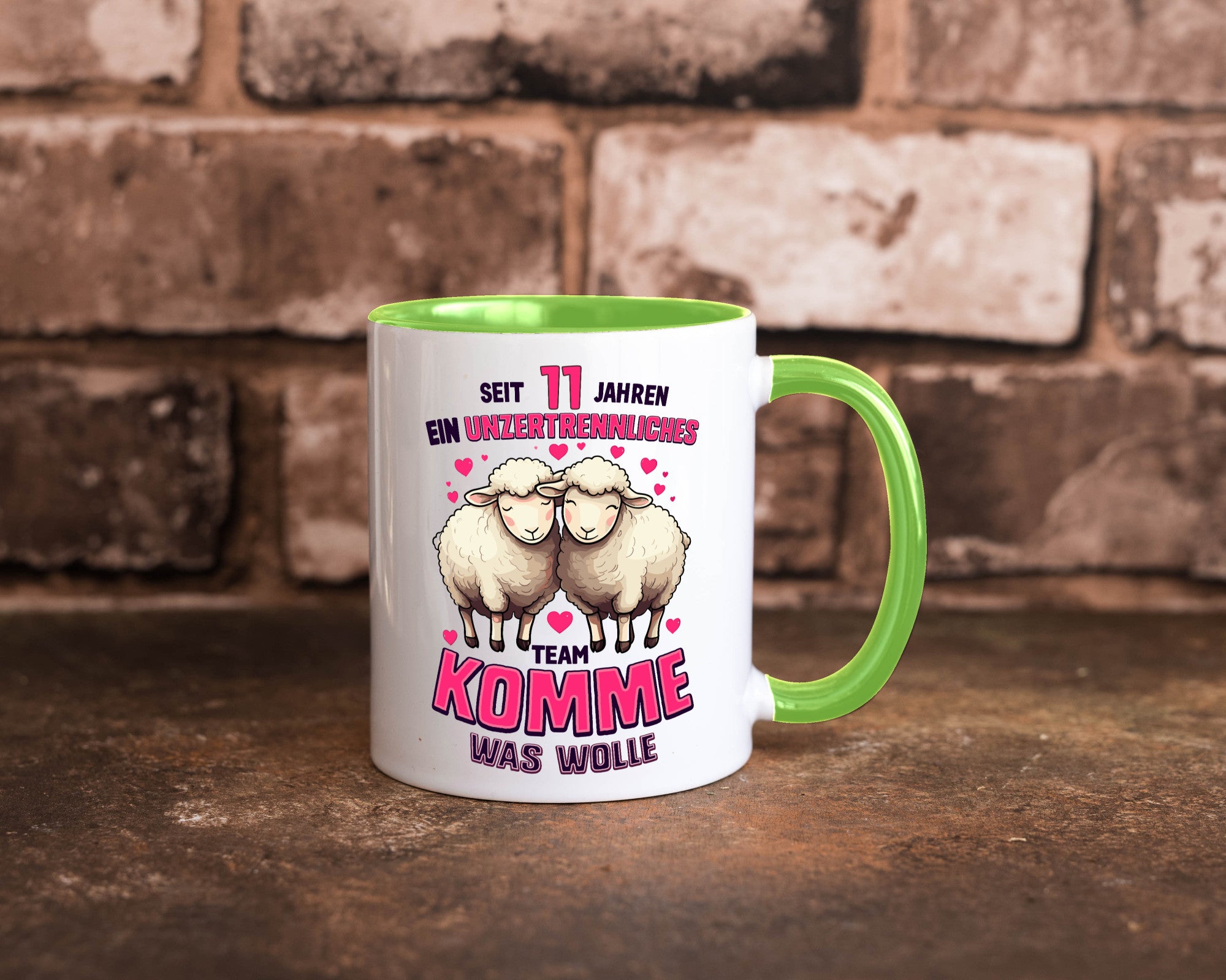 11 Jahre Verheiratet | ein Team Ehepaar v2 Humor Geschenkidee Tasse