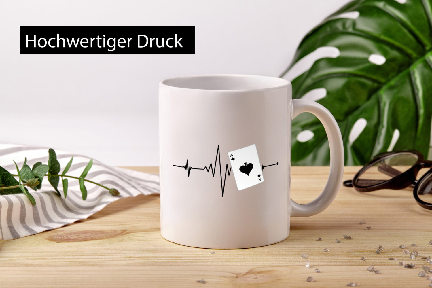 Karten Herzschlag | Poker Karte Pik Ass Spieler Humor Geschenkidee Tasse
