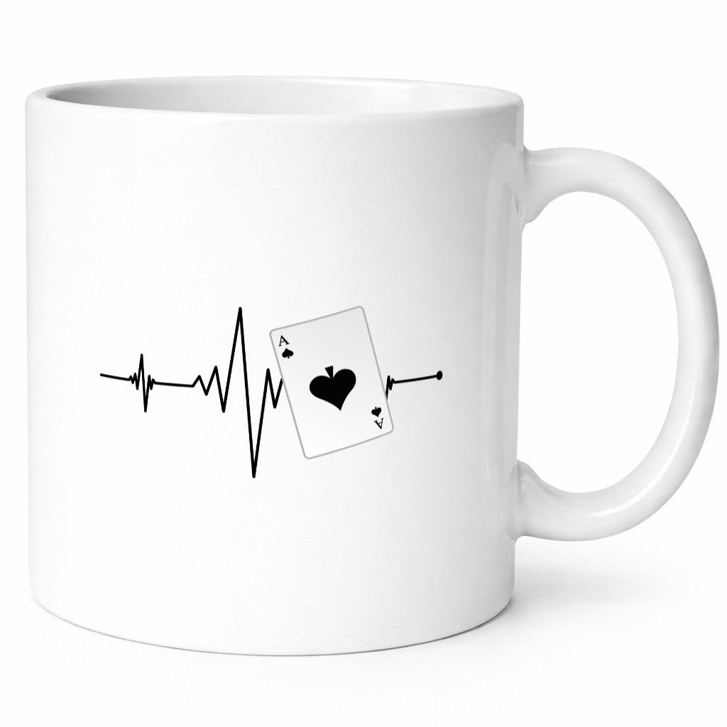 Karten Herzschlag | Poker Karte Pik Ass Spieler Humor Geschenkidee Tasse
