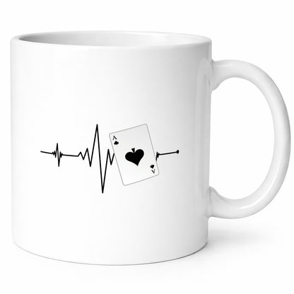 Karten Herzschlag | Poker Karte Pik Ass Spieler Humor Geschenkidee Tasse