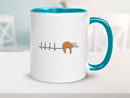 Herzschlag Faultier | Faulheit Morgenmuffel faul Humor Tierliebhaber