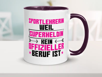 Superheldin Sportlehrerin | Lehrer Sport lustig Humor Geschenkidee Geschenk