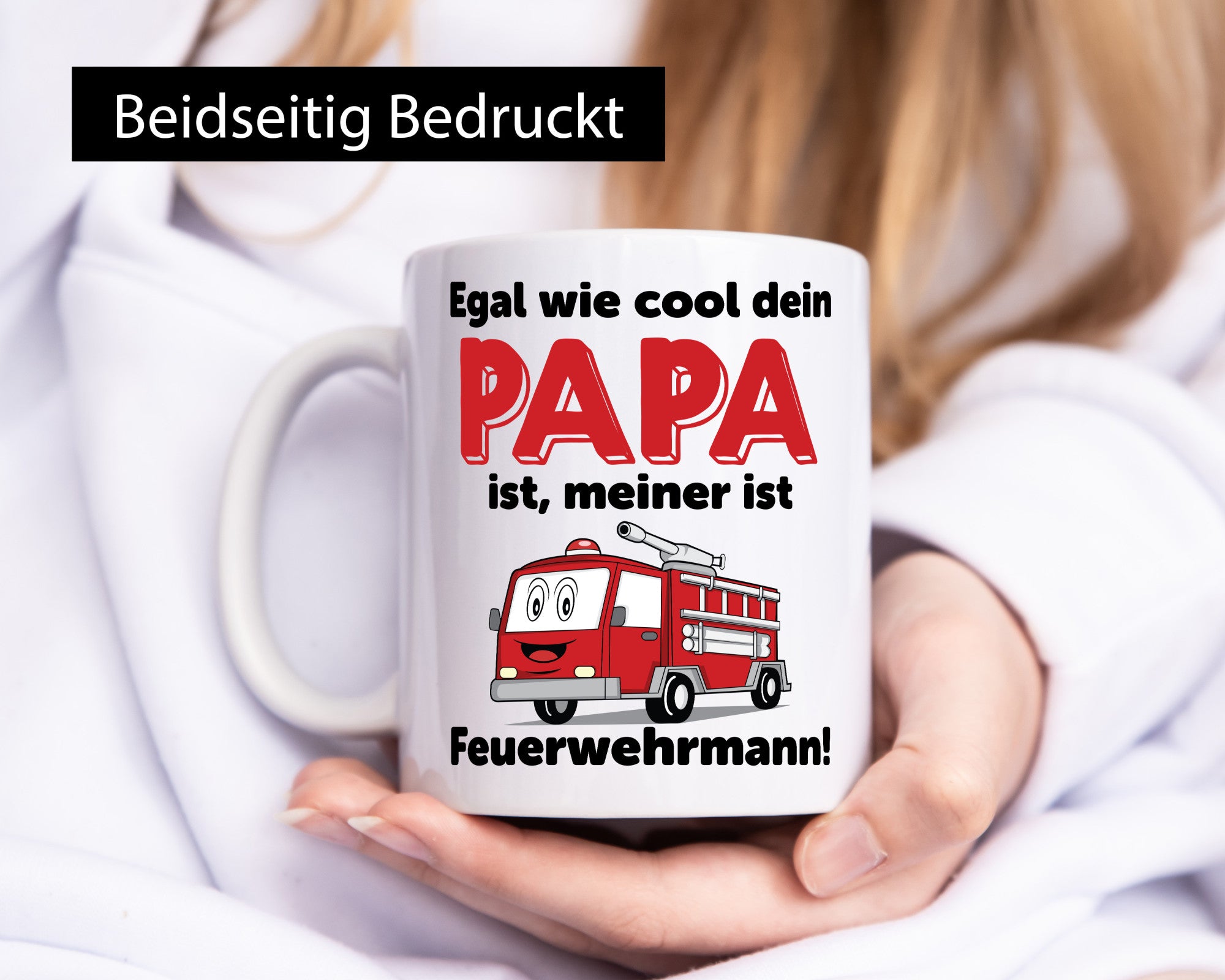 Cooler Papa | Feuerwehrmann Bester der Welt Humor Geschenkidee Tasse