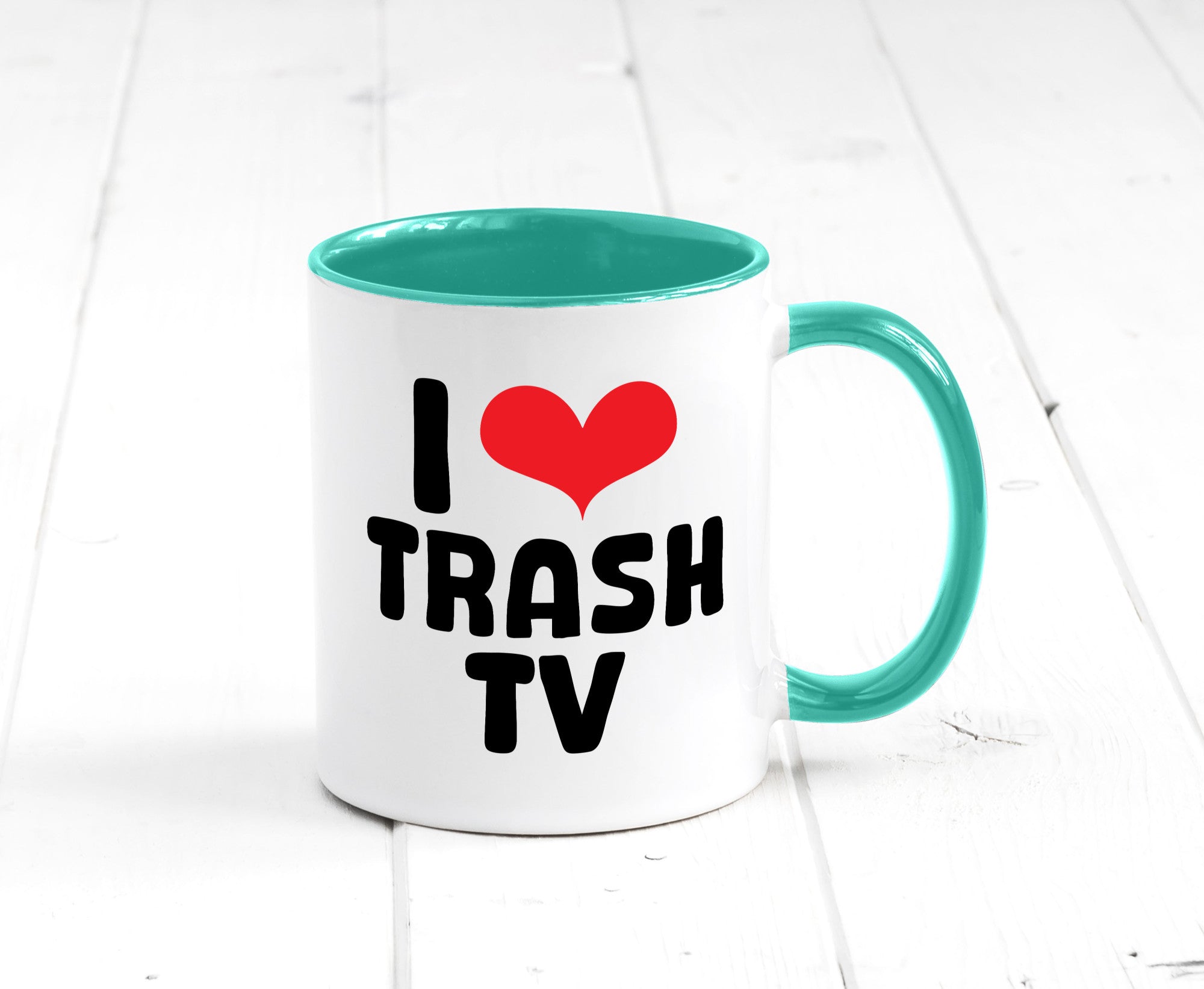 I love Trash TV | v2 lustig Humor Geschenkidee Geschenk Tasse