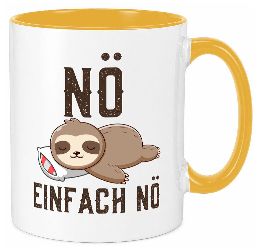 Einfach Nö | Faultier Faulpelz Null Bock Comic Geschenk Tierliebhaber Humor Tasse