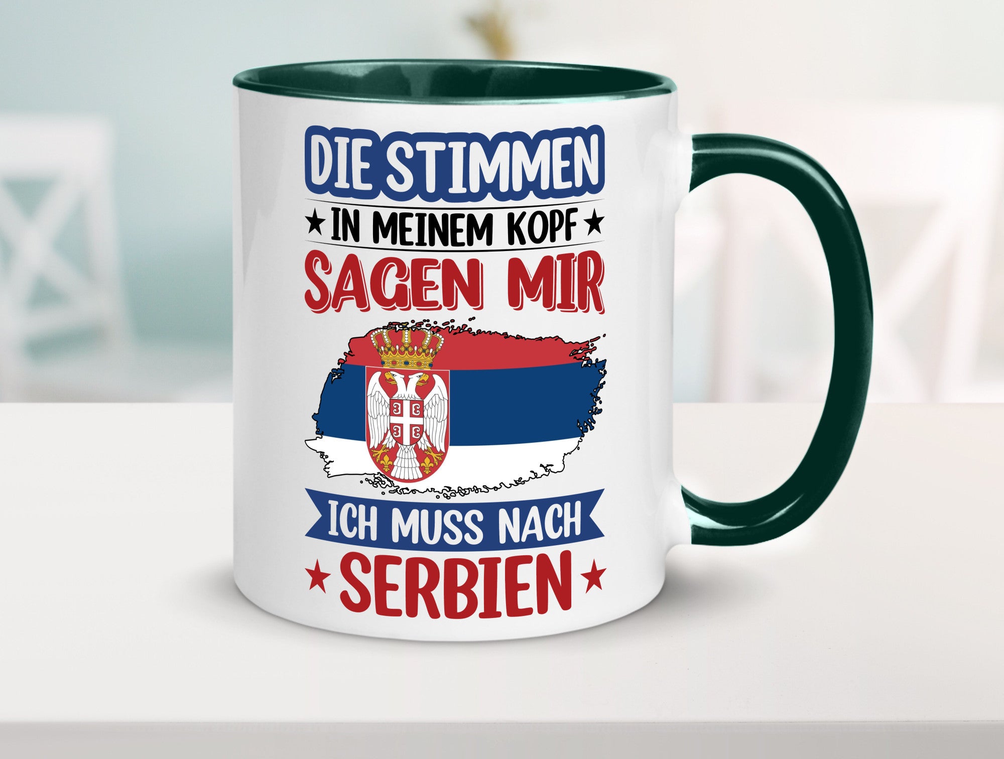 Serbien | Urlaub Stimmen in meinem Kopf Traumland v2 Geschenk Humor