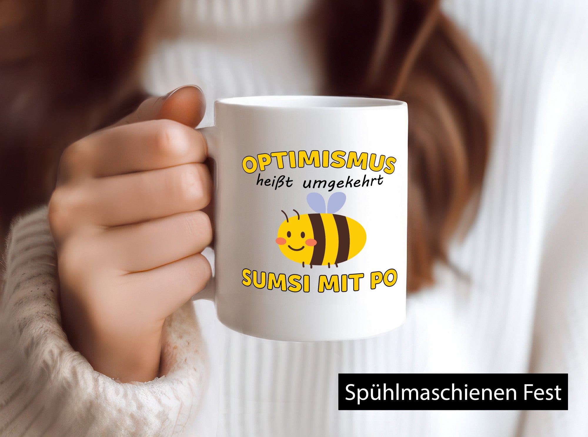 Optimismus umgekehrt Sumsi mit Po | Biene Zuversicht Geschenk Humor