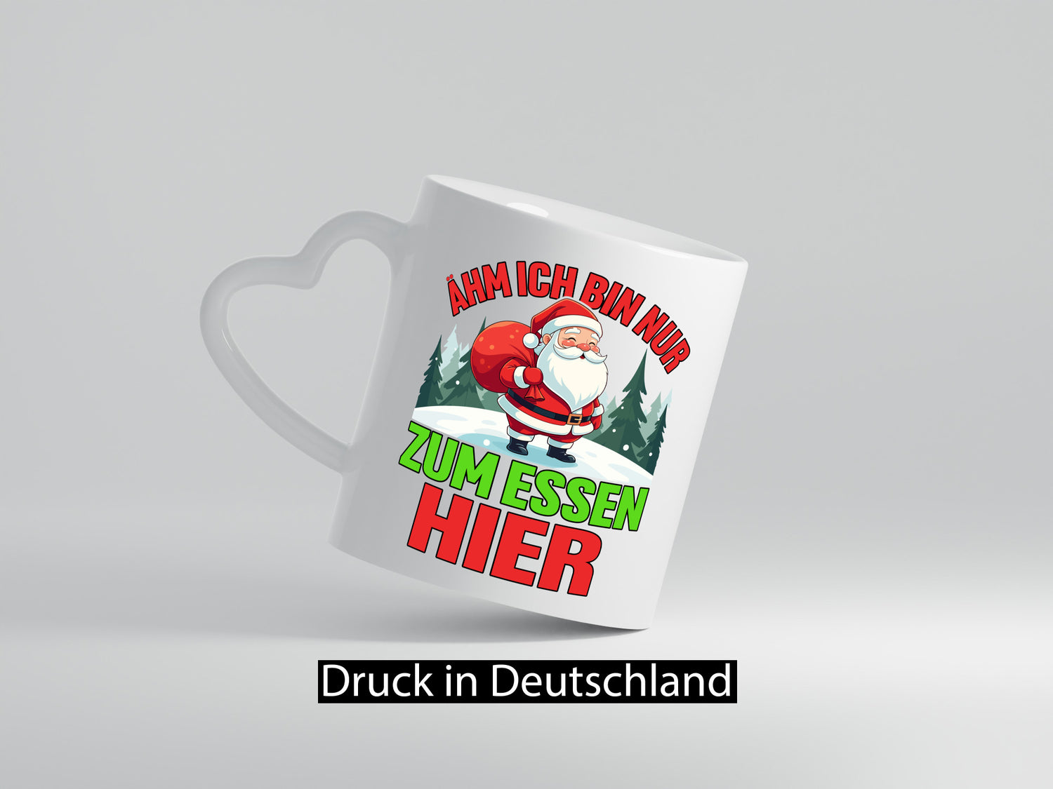 Ich bin nur zum essen hier | Weihnachtsmann Weihnachten v2 Geschenkidee Humor
