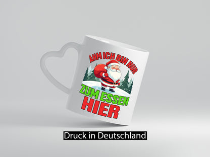 Ich bin nur zum essen hier | Weihnachtsmann Weihnachten v2 Geschenkidee Humor