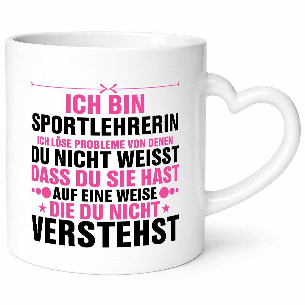 Löse Probleme: Sportlehrerin | Lehrer Sport Humor Geschenkidee Tasse