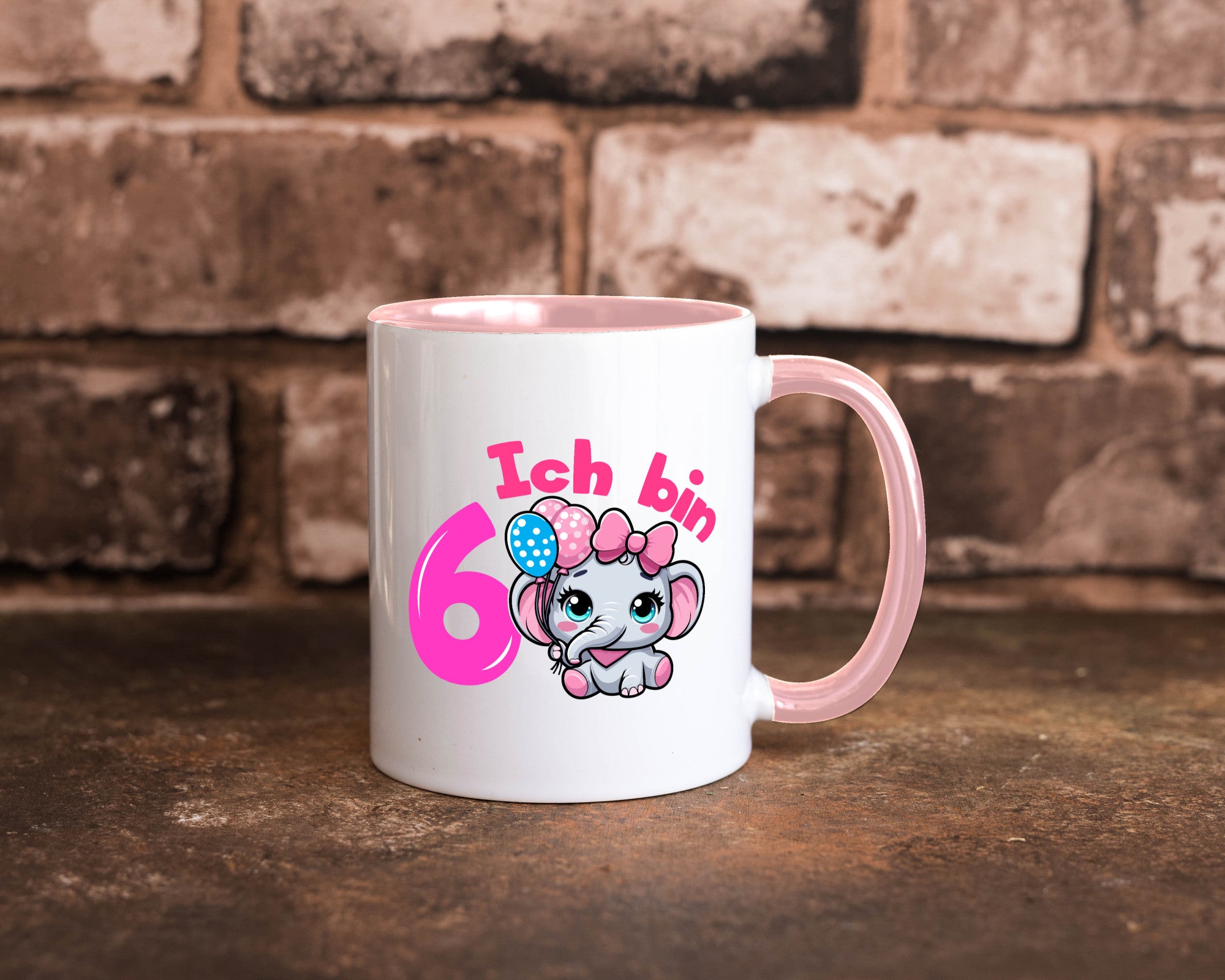 6. Geburtstag | 6 Jahre Elefant Mädchen Humor Geschenkidee Tasse