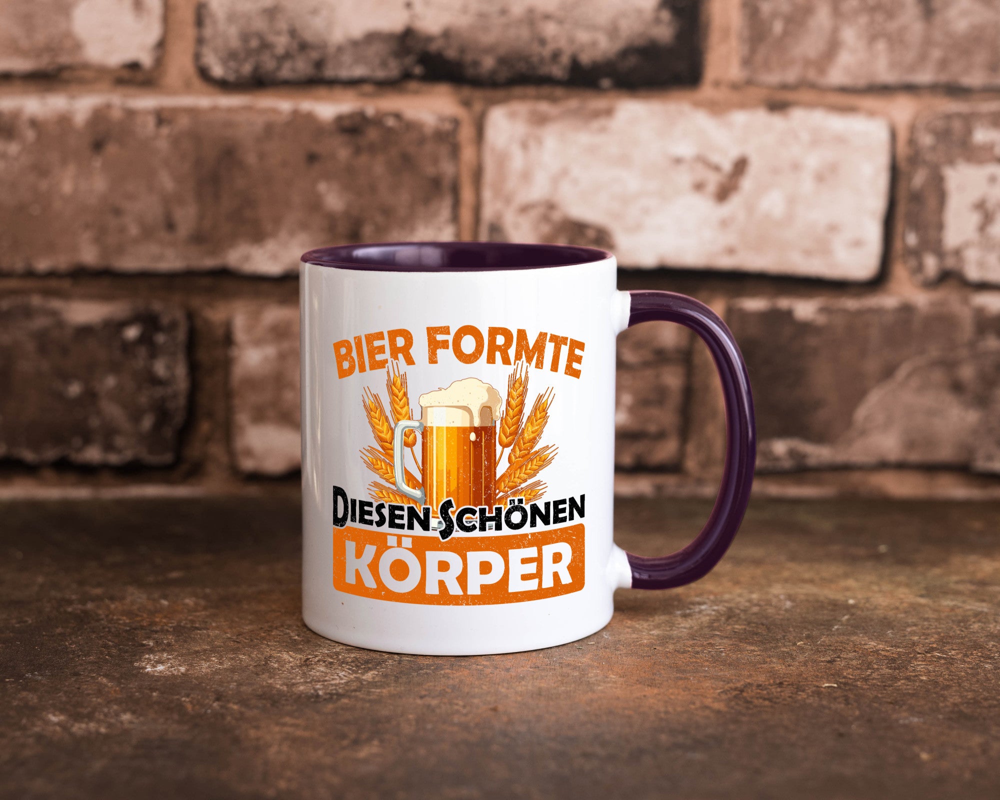 Bier förmte diesen Körper | bierliebhaber v2 Humor Geschenkidee Tasse