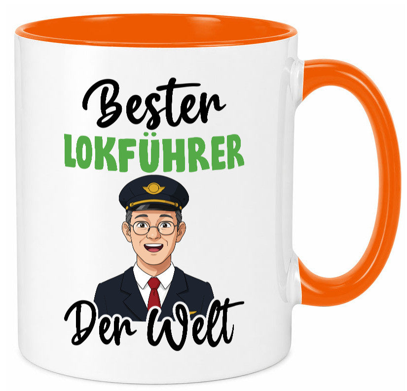 Bester Lokführer | Zug Beruf v2 Geschenkidee Arbeit Kollegen Büro Humor Tasse