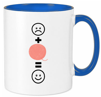 Wolle | Häkeln |Glücklich Geschenk Humor Geschenkidee lustiger Spruch Tasse