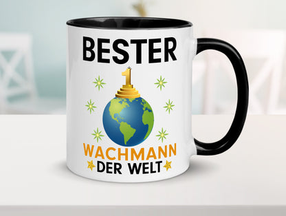 Welt Bester Wachmann | Wachpersonal Nachtwächter Humor Geschenkidee Tasse