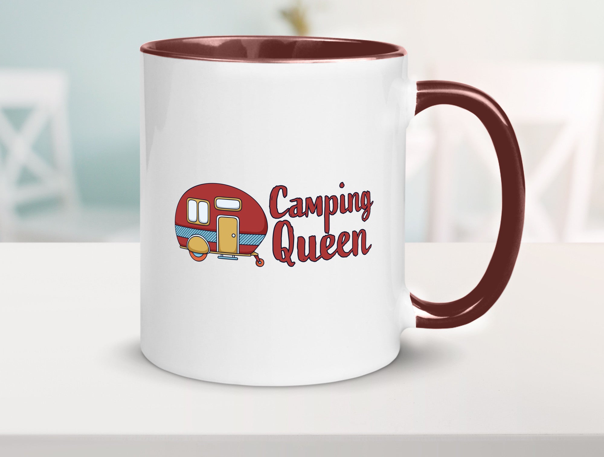 Camping Queen | Wohnanhänger Geschenk Humor Geschenkidee lustiger Spruch Tasse