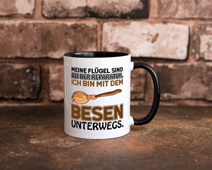 Flügel Reperatur lustig Humor Geschenkidee Geschenk Tasse