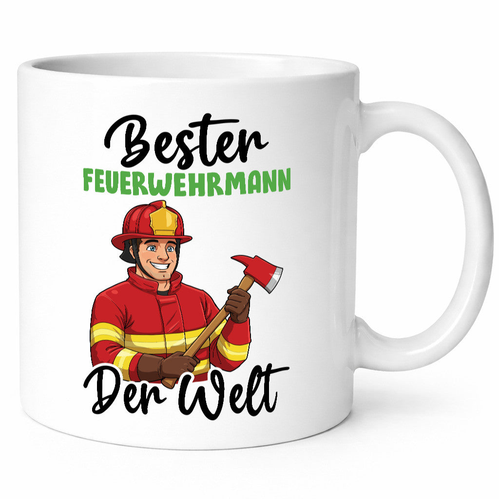 Bester Feuerwehrmann | Feuerwehr v2 Humor Geschenkidee Tasse