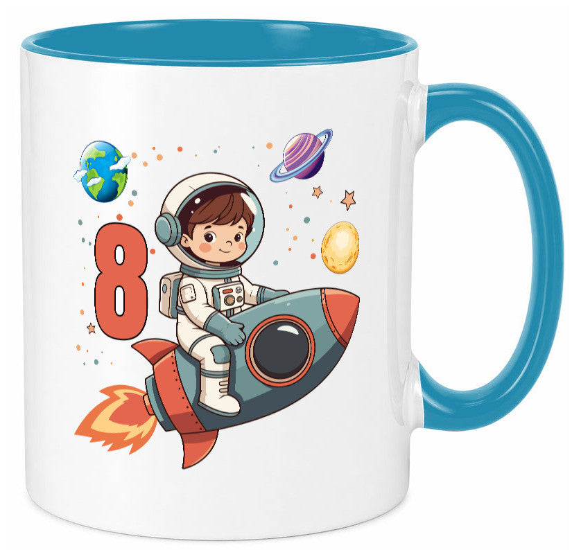 8. Geburtstag | 8 Jahre Astronaut Weltraum Humor Geschenkidee Tasse