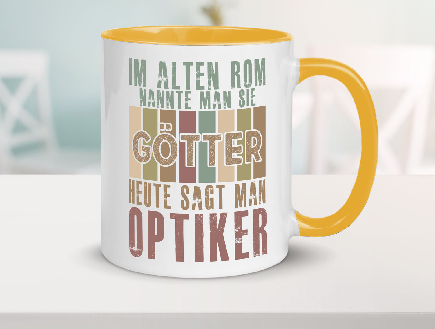 Heute sagt man: Optiker | Augenoptiker Geschenkidee Humor Tasse