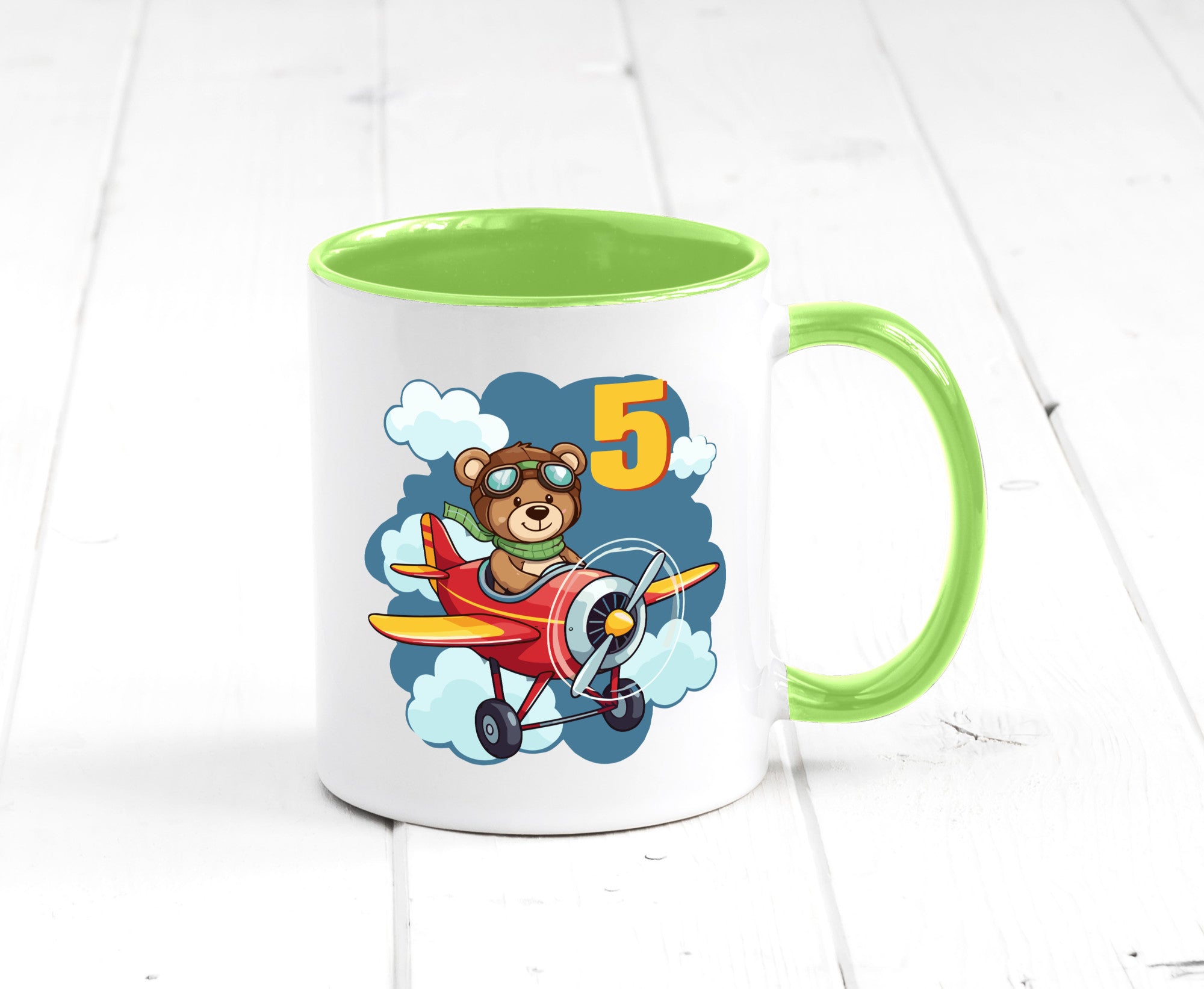 5. Geburtstag | 5 Jahre Kinder Pilot Flugzeug Geschenkidee Humor Tasse