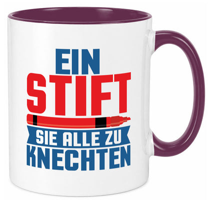 Knechten | Lehrerin Lehrer Unterricht Kollege v2 lustiger Spruch Geschenk Tasse