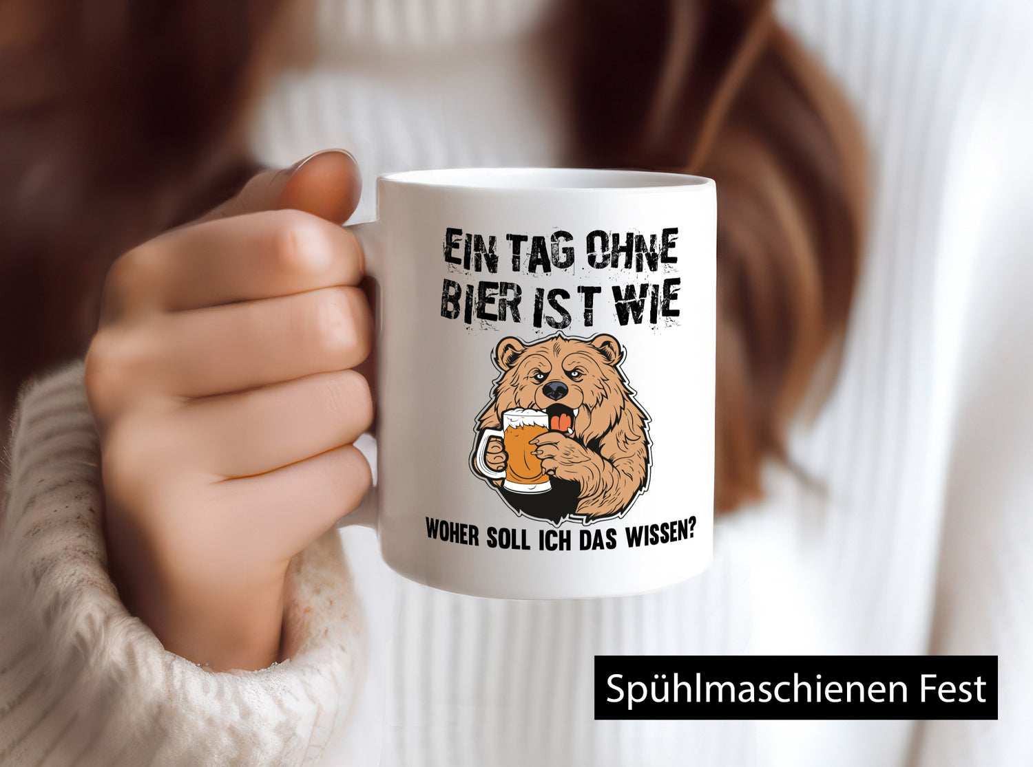 Ein Tag ohne bier ist wie woher soll ich das wissen | Geschenkidee Humor Tasse