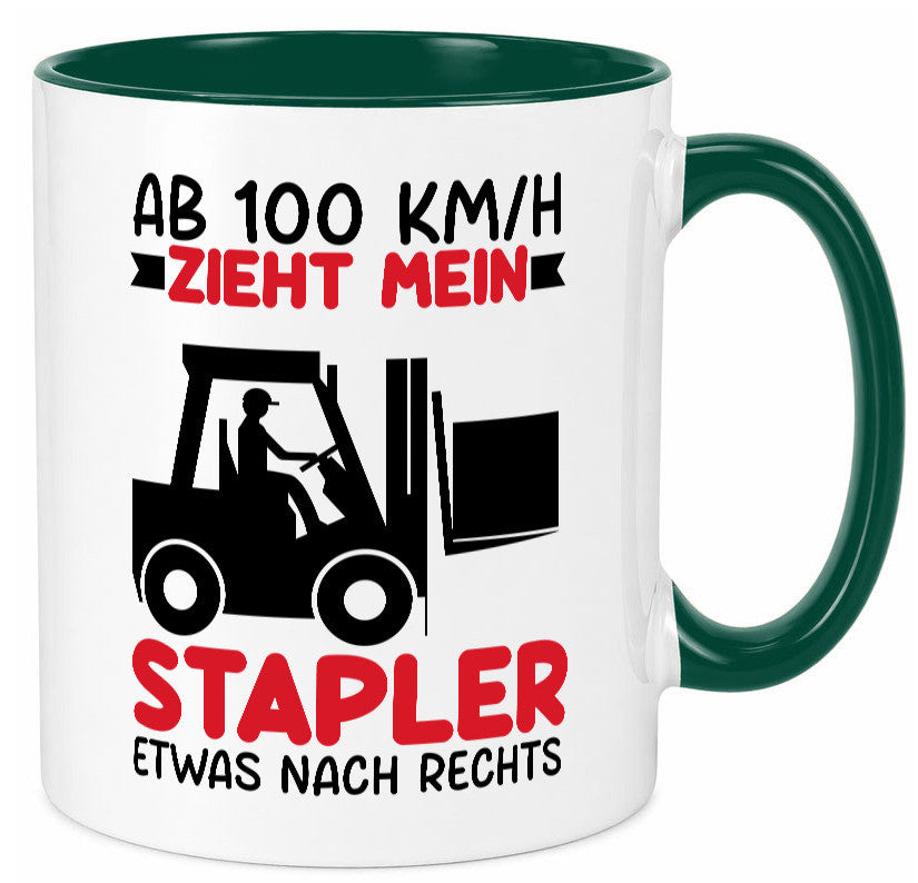 Stapler zieht nach Rechts | Staplerfahrer Arbeit Geschenkidee Kollegen Büro