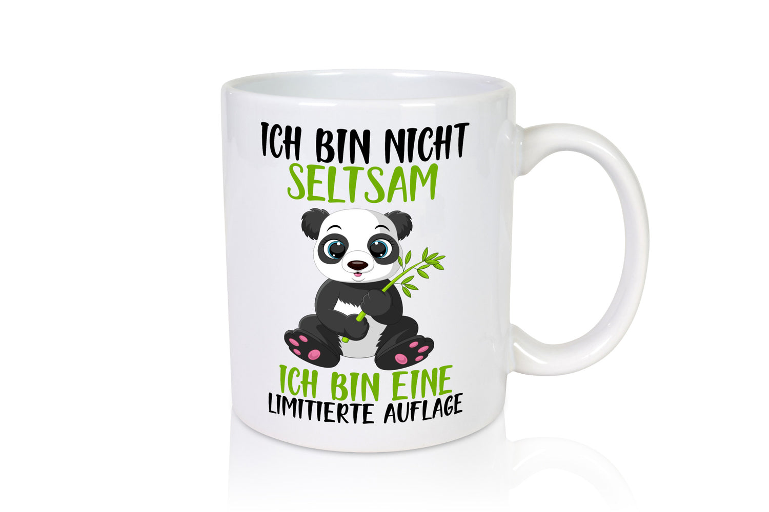Ich bin nicht seltsam | süßer Pandabär lustiger Spruch Humor Geschenkidee Tasse