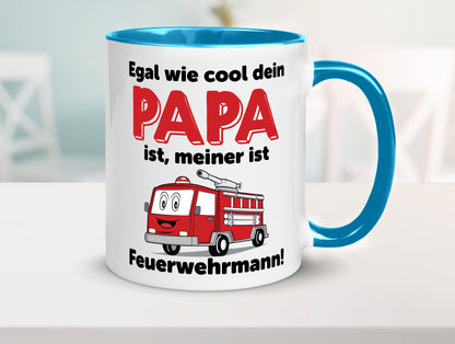 Cooler Papa | Feuerwehrmann Bester der Welt Humor Geschenkidee Tasse