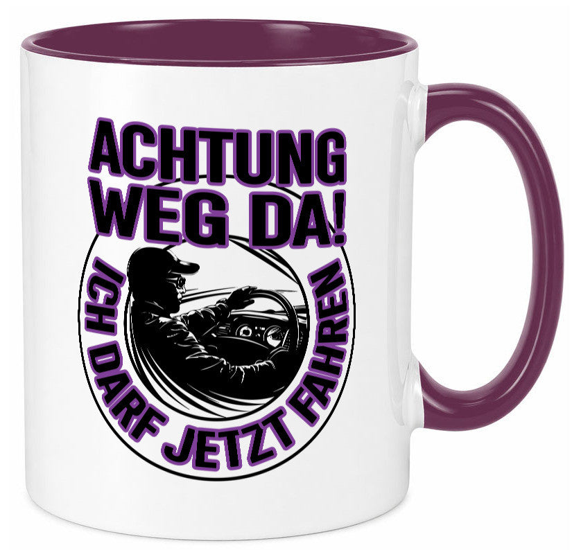 Achtung weg da ich darf jetzt Fahren | Führerschein lustig Humor Geschenkidee