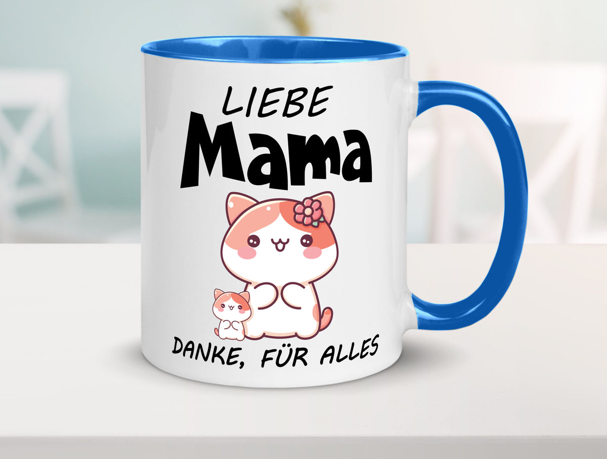 Liebe Mama Danke, für alles | Muttertag Beste Geschenk Familie Geschenkidee Tasse