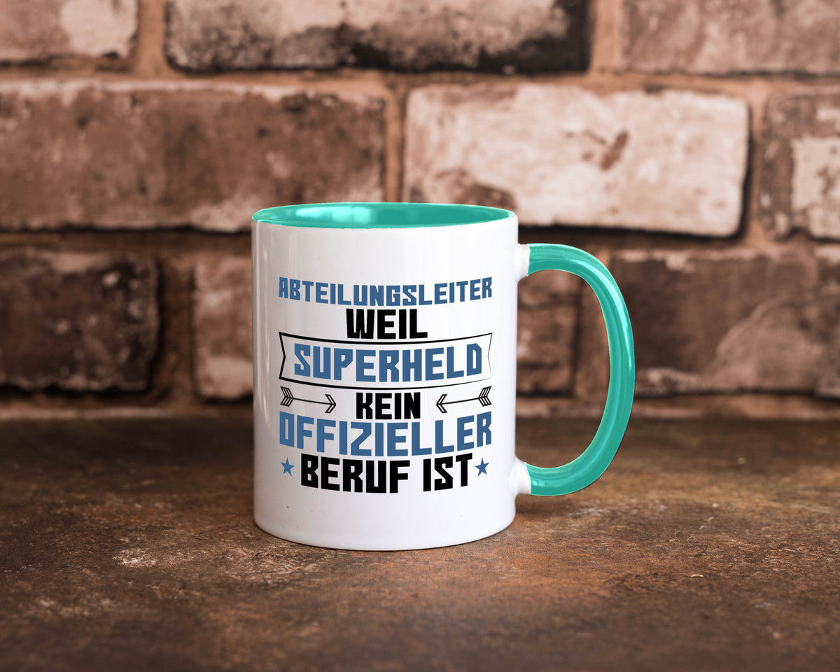 Superheld Abteilungsleiter| Führungskraft Geschenkidee Humor Tasse