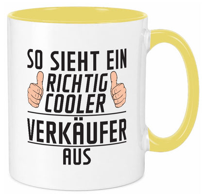 Richtig Cooler Verkäufer | Kollege Verkaufsjob Humor Arbeit Kollegen Büro Tasse