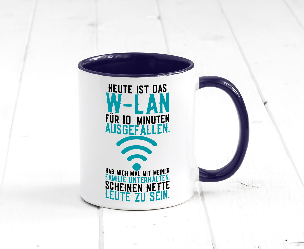 10 Minuten W-Lan Ausfall | Nerd Computer PC Gamer lustig Humor Geschenkidee Tasse