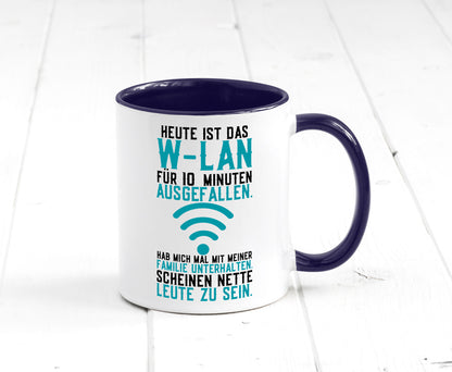 10 Minuten W-Lan Ausfall | Nerd Computer PC Gamer lustig Humor Geschenkidee Tasse