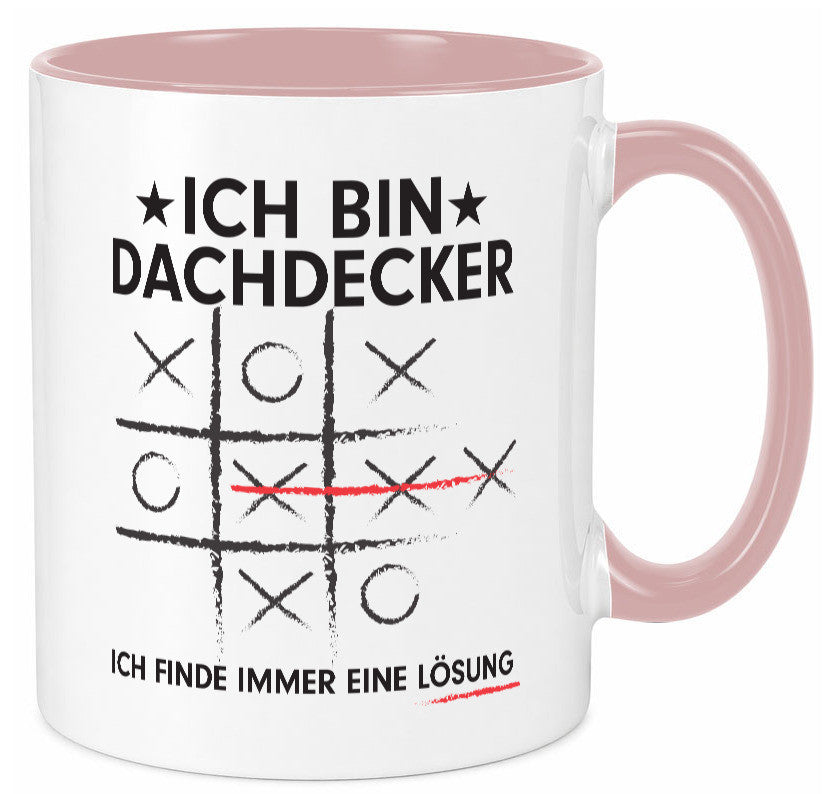 Lösung finden: Dachdecker | Dachbau Hausbau v2 Geschenkidee Humor Tasse