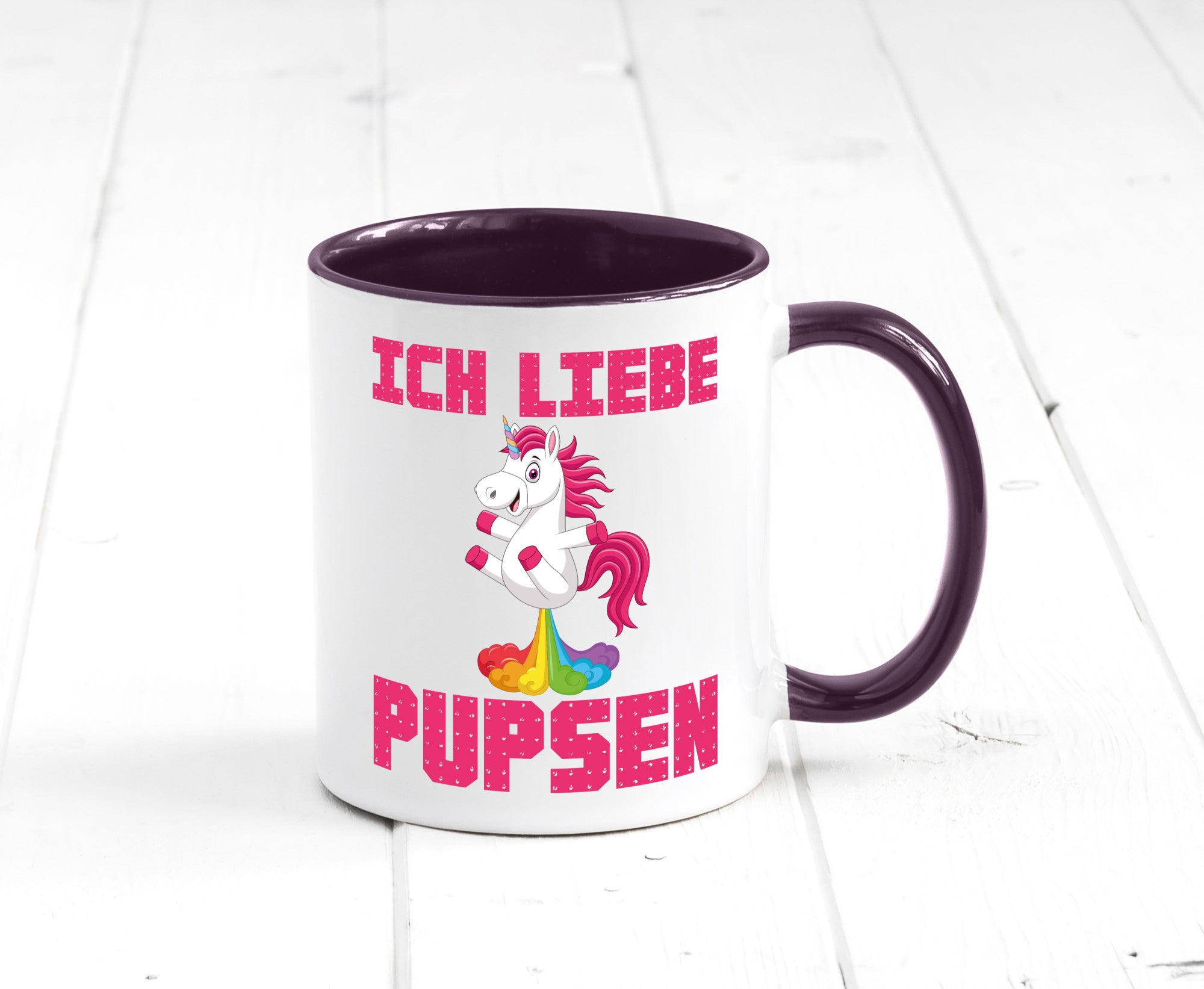 Ich liebe pupsen | Einhorn Pups lustiger Spruch Humor Geschenkidee Tasse