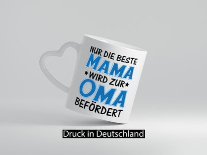 Mama wird zur Oma lustiger Spruch Geschenk Familie Geschenkidee Tasse