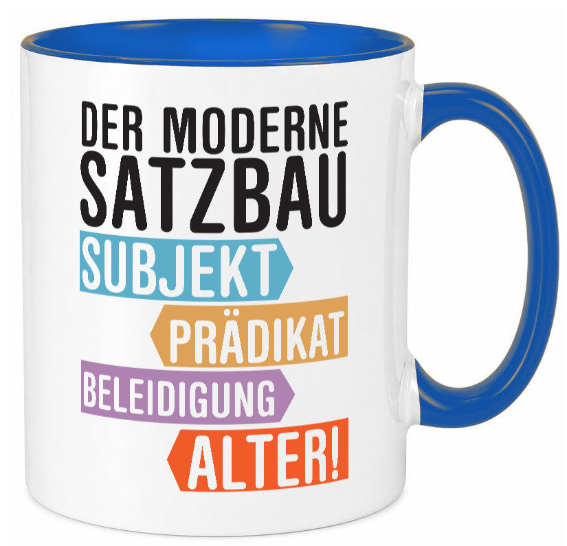 Moderner Satzbau | Lehrer Lehrerin Kollege lustig Arbeit Kollegen Büro Geschenk